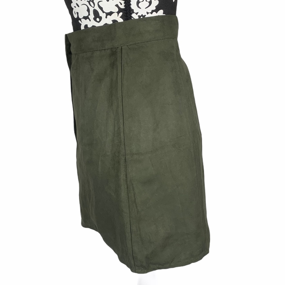 🍀AKIRA Skirt Button Down Faux Suede High Waisted - Picture 4 of 10